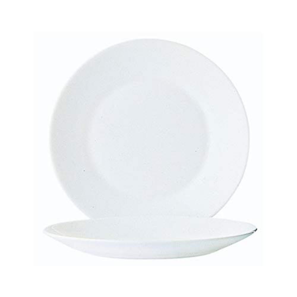 Arcoroc ‎B1365 Plain White Opalware Plate 19cm