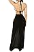 Kisscynest Women's 3 Piece High Waisted Halter Bikini Swimsuit Cover Ups Set Black M