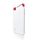 Power Bank,HAME 4000mAh T5 Portable 2.0A Power Bank Compact Mini External Battery with Smart Charger Technology for iPhone 6s Plus 5S 5C, iPad Air 2 Mini 3, Samsung Galaxy S6 S5 S4 Note 4 3, HTC One M9 (White and Red)