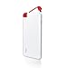 Power Bank,HAME 4000mAh T5 Portable 2.0A Power Bank Compact Mini External Battery with Smart Charger Technology for iPhone 6s Plus 5S 5C, iPad Air 2 Mini 3, Samsung Galaxy S6 S5 S4 Note 4 3, HTC One M9 (White and Red)