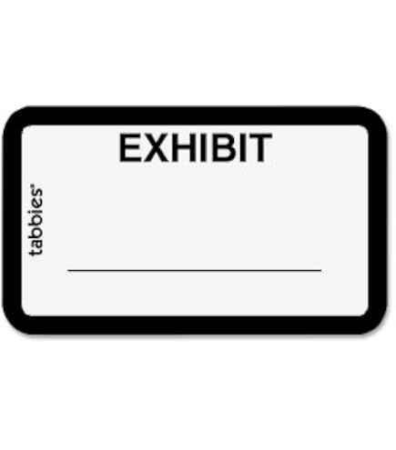 Amazon.com : Legal Exhibit Label - 1” x 1-1/2” Yellow – 252 label