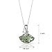 PEORA Spectacular Shell Cut 13.00 carat Green Amethyst Necklace Sterling Silver