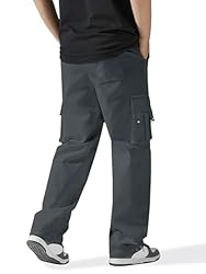 PLEPAN Cargo Pants for Men Drawstring Elastic Waist