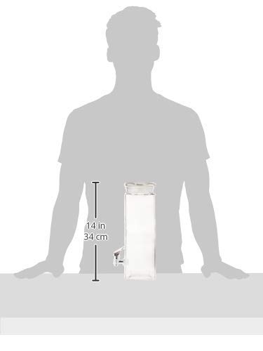Circleware-Tall-Square-Mason-Jar-Glass-Beverage-Dispenser-with-Lid-Fun-Party-Entertainment-Kitchen-Glassware-Water-Pitcher-for-Juice-Beer-Punch-Iced-Tea-Cold-Drinks-25-Quarts-Yorkshire