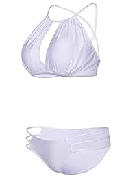 Traje de baño sexy de dos piezas, diseño de triángulo a rayas