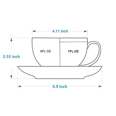 J-FAMILY Semigloss Process Professional Ceramic Coffee Cup and Saucer set,Porcelain Coffee Cup for Barista To Make Specialty Coffee,Cappuccino and Latte Cup,Coffee Cup,8 oz