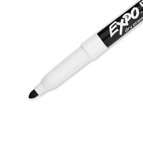 EXPO Fine Point Dry Erase Markers, Black, 4-Pack - Image 3