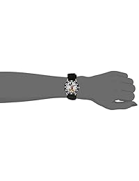 Correa de nailon para niños Disney w001574 Mickey Mouse Acero Inoxidable, Negro, Pantalla analógica, Reloj negro