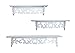 White Book Shelf Floating Wall Shelves Display Set of 3 Great for Books or Collections Utility Shelf Add Design and Taste to Your Room Easy Assembly