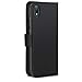 kwmobile Case Compatible with Huawei Y5 (2019) - Wallet Case PU Leather Flip Phone Cover with Card Holder Slots - Black