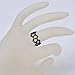 Jane Stone Choker Black Stretch Gothic Jewelry Set Tattoo Henna Necklace Bracelet Ring Set (Fn1450-set)