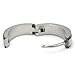 Stainless Steel Mens Hoop Earrings Stripe Bevel Edge Black Gold-tone Color 16mm