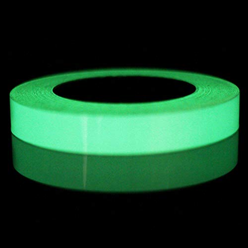 Trooer Glow Fluorescent Tape 32.8 Ft Glow Luminescent in the Dark Safety Tape for Stairs Stage Floor Night Party
