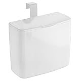 iDesign Una Large Plastic Tampon Holder with Lid for Bathroom, Over-the-Cabinet or Over-the-Toilet Tank Storage for Feminine Hygiene Products, Sanitary Napkins, Pads, 7