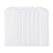 Garment Bag Clear,54 Inch Long Dress Moth Proof Garment Bags Dust Cover White Breathable Full Zipper for Dance Clothes Closet Pack of 6