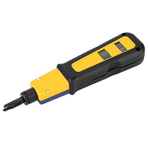 Punch Down Impact Tool with 88/110 Cut Blade, Network Wire Stripper and Crimper, Plastic Handle Wire Cutter for Electrical Wiring and Cable Installation, Impact Punch Down Tool for RJ45 Keystone