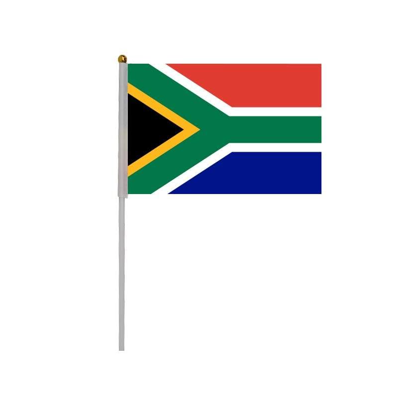 Pandiui23 20 Pieces of Hand Crank Flags South Africa National Holiday Party Parade Hand Flag Sports Events Bar Decoration Flags South Africa Bunting