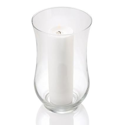 Set Of 12 Eastland Glass Adena Hurricane Vases 10 5 Amazon Co Uk