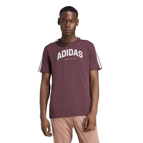 adidas Men's Codes Collegiate Sportswear T-Shirt, Aurora Ruby, Medium/Tall