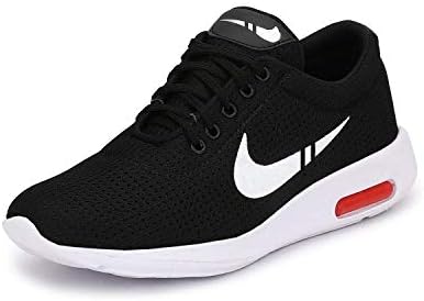 Footlodge Men's Black Lite Mesh Casual Sports Shoes