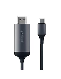 Satechi aluminio Type C a cable HDMI 4 K 60 Hz admite Thunderbolt 3, MacBook Pro, Chromebook, Dell, Samsung S8 y más, Gris espacial