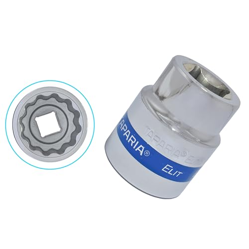TAPARIA Socket made of Chrome Vanadium Steel 6 Point Deep/Long Socket (Silver), D 41 of 1" (25.4mm) Square drive size, Suitable for Automobile, Industrial, Fabrication, Professional & Home Use 1