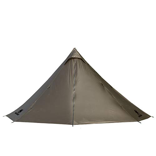 OneTigris | Black Orca Chimney Tipi Zelt mit Herd Loch, 2 Personen Smokey Hut Zelt für Trekking Camping Outdoor…