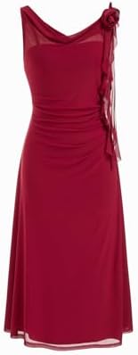 shape red mesh cowl ruched midi dress Women's Shape Red Mesh Cowl Ruched Detail Midi Dress