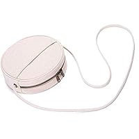 DANUC Round Crossbody Wallet, Fashion Circle Crossbody Purse Clutch Handbag (white)