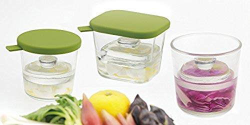 Risu Glass Pickling Pot - Round Green - Thumbnail 5