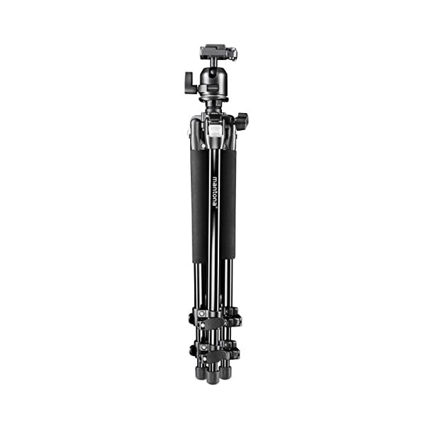 Mantona Basic Scout Makro Fotostativ, Kamerastativ bis 153cm, ideal für Makro durch umkehrbare + 2. kurze Mittelsäule… – Bild 8