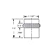 Baldwin Estate 4505.260 Modern Floor Bumper in Polished Chrome, 1.18