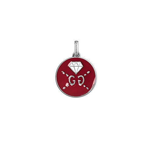 Gucci Silver Charm Diamond Red Enamel YBG45804800100U