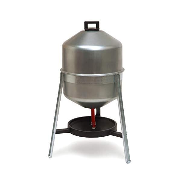 Abbeveratoio per Galline, polli a sifone in lamiera da Litri 30 Circa e Mangiatoia a tramoggia in lamiera con Coperchio…