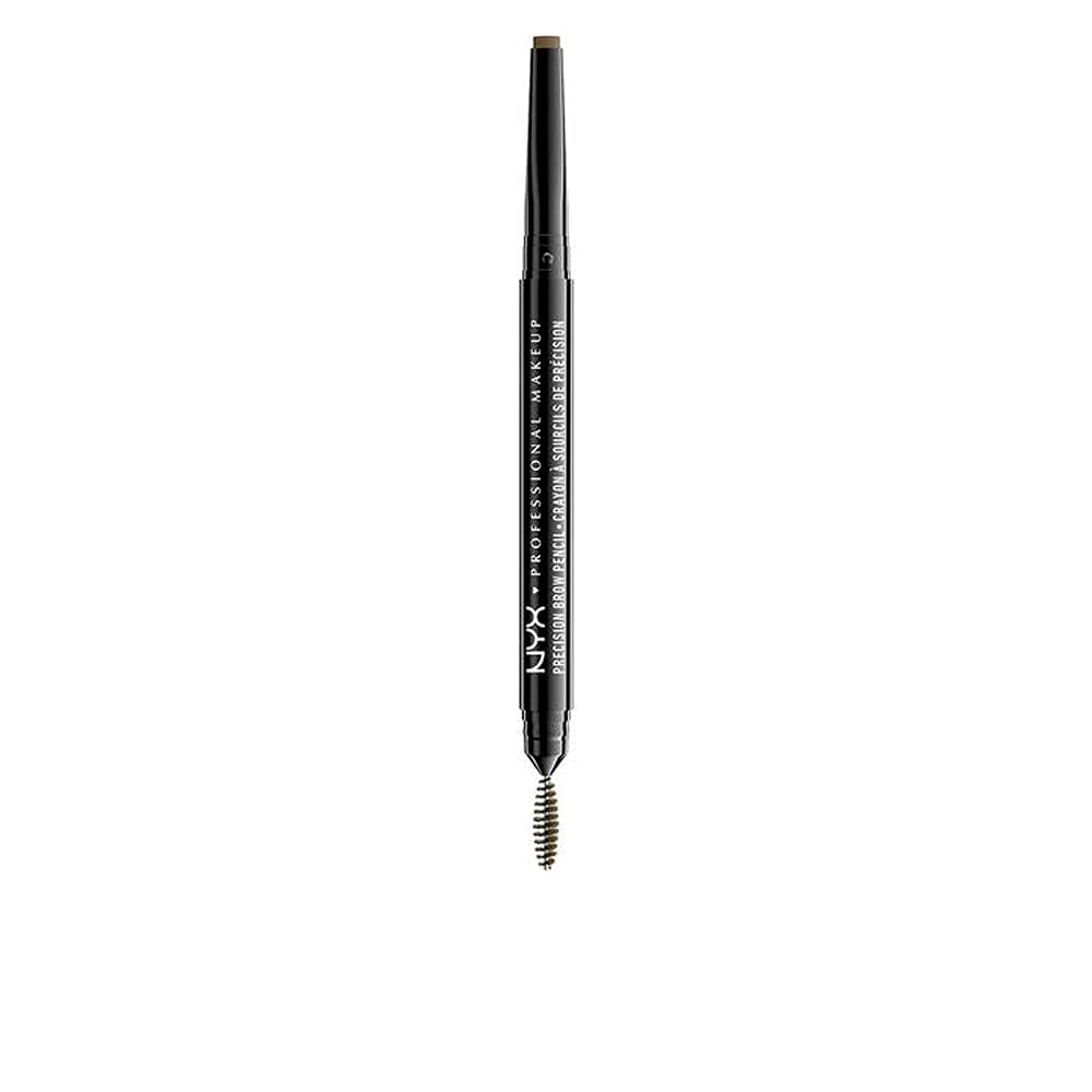 NYX Professional Makeup Precision Brow Pencil, Dual Ended with Flat Tip Pencil and Spoolie Brush, Vegan Formula, Shade: Taupe