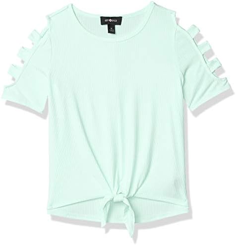 Amy Byer Ladies’ Tie Entrance Cage Lattice Sleeve High