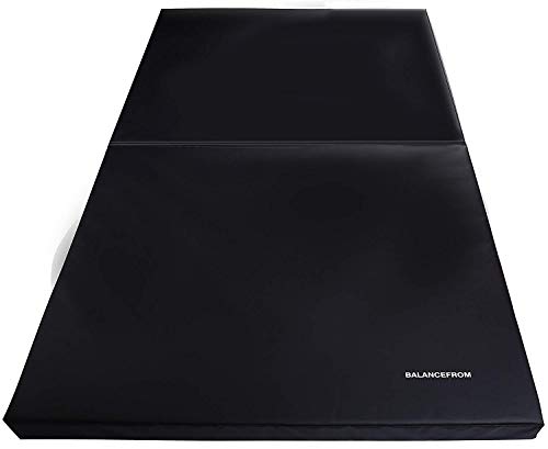 BalanceFrom GoGym All-Purpose 4'x8'x4 Extra Thick High Density Anti-Tear Gymnastics Gym Folding Exercise Aerobics Mats
