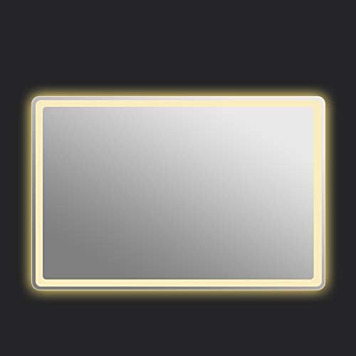 bathroom mirror 60 * 80cm Led Illuminated Rectangle Light, Modern Backlit Makeup Mirror, Low Energy Rating