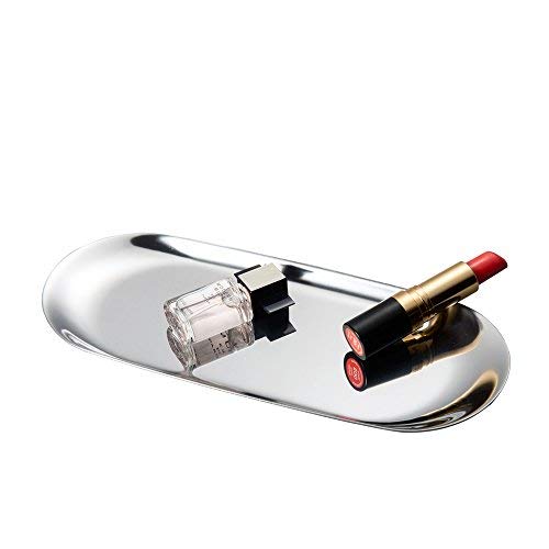 IMEEA® Vanity Tray Cosmetic Organizer Trays for Makeup Towel Jewelry Stainless Steel, 23 x 9.5 cm (S)