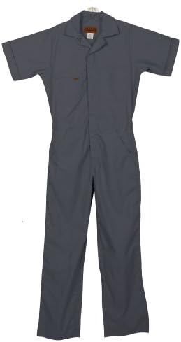 Five Rock Poplin Short Sleeve Unlined Coverall Relaxed Fit in Charcoal 4XL Tall