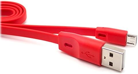 COSMOCAT USB to micro USB Flat Charging Cable,for Android devices and Power bank charge (3.3ft /1 m) (Red)