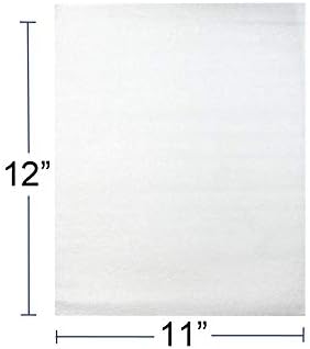Uboxes (50 Pack) 11 7/8"X 12 1/8" Foam Pouches For Plates Protect Dishes