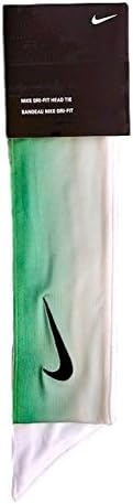 B3 U ATHLETICS Custom Green Gradient Nike Dri-Fit Head Tie Headband 2.0 Black White Active Multi Sport Yoga