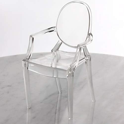 Saiifu outstanding For Doll Plastic Dollhouse Birthday Gift House Decor Dining Chair Furniture Furniture Toys Clear Armchair Doll in fine style(None transparent)