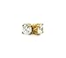 6mm Round Cut Clear Cubic Zirconia 4-Prong Magnetic Stud Earrings in Gold-Tone CZRM-G6