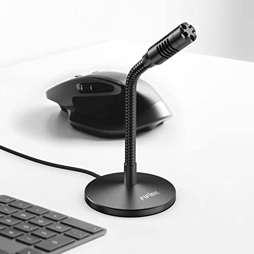 FIFINE Mini Gooseneck USB Microphone for Dictation and Recording