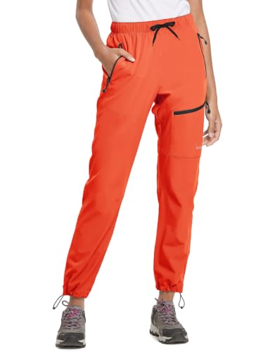 baleaf Women's Hiking Pants Quick Dry Orange L