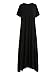 ROMWE Women's Solid Short Sleeve Pocket Loose Maxi Long Party Dress