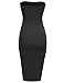 MBE Women's Sexy Comfortable Tube Top Bodycon Midi Dress in Various Colors