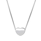 U7 I Love You to The Moon and Back Jewelry 18K Gold/Platinum Plated Delicate Italian Gold Plated Box Chain Heart Pendant Necklace Grandma's Gift